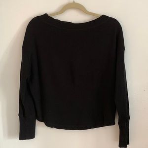 Anthropologie waffle knit Henley top
